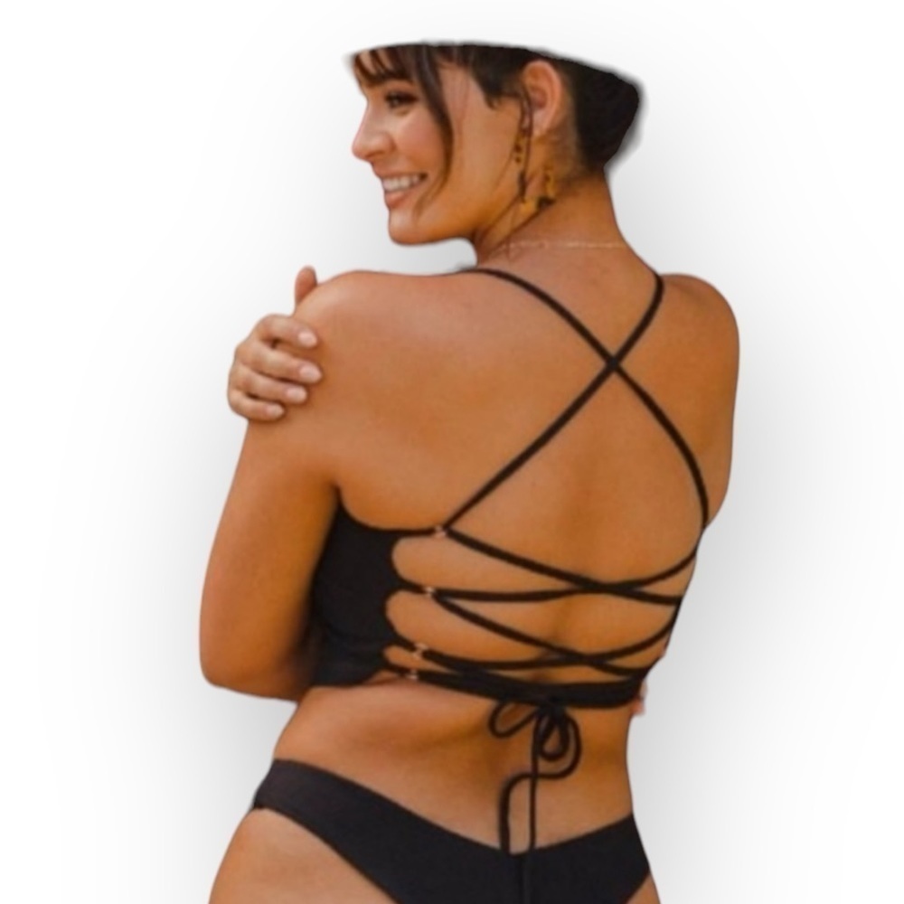 Toluca Gwynne Lace Back Bandana Swim Top - Picture 4 of 6
